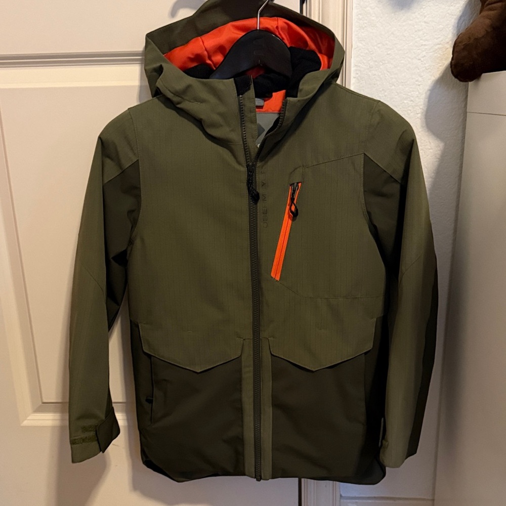 Obermeyer Teen Olive and Orange Ski Coat